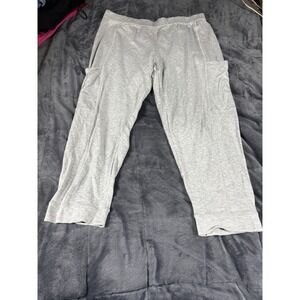 Eileen Fisher Womens Gray High Waisted Elastic Waist Cargo Lounge Sweatpants